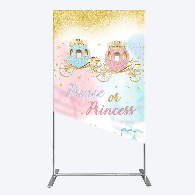 Aperturee - Aperturee Prince Or Princess Castle Baby Shower Rectangle Backdrop