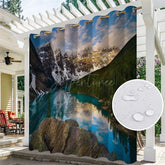 Aperturee - Aperturee Printed Natural Scenery Waterproof Outdoor Curtains For Porch