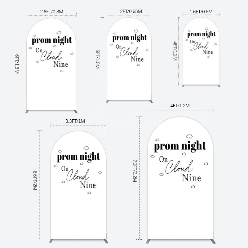 Aperturee - Aperturee Prom Night On Cloud Nine Birthday Party Arch Backdrop