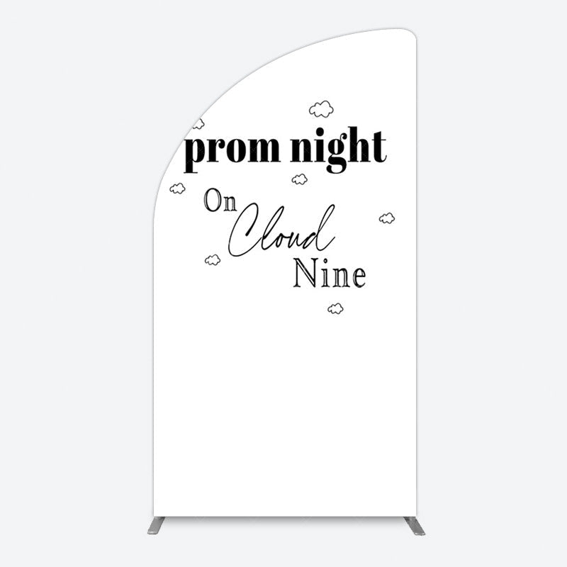 Aperturee - Aperturee Prom Night On Cloud Nine Birthday Party Half Moon Arch Backdrop