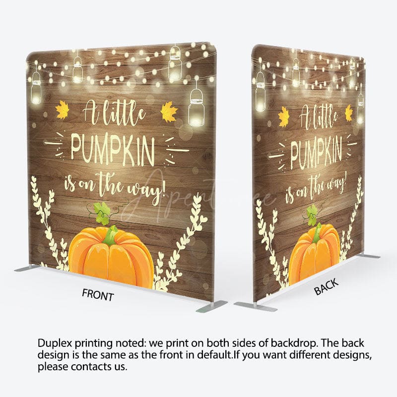 Aperturee - Aperturee Pumpkin Light Fabric Backdrop Cover for Baby Shower