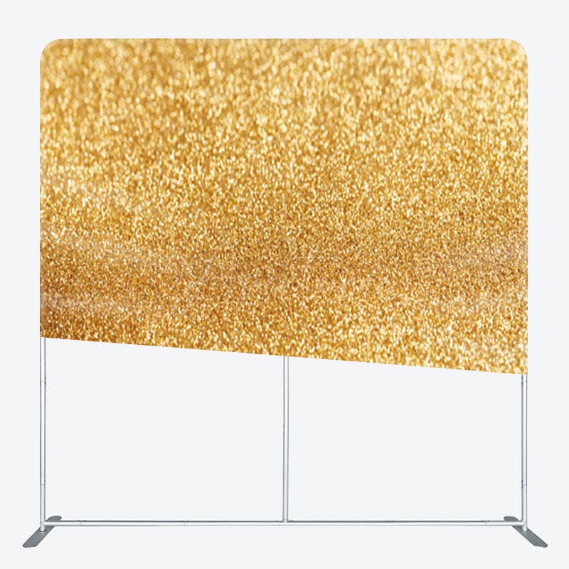 Aperturee - Aperturee Pure Gold Sparkling Backdrop Cover For Party Decor
