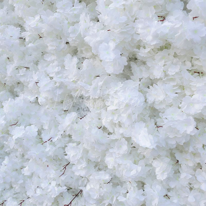 Aperturee - Aperturee Pure White Romantic Artificial Wedding Flower Wall