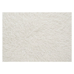 Aperturee - Aperturee Pure White Wool Carpet Rubber Floor Mat For Photo