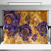 Aperturee - Aperturee Purple Abstract Rose Gold Textured Photo Backdrop