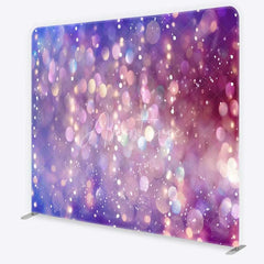 Aperturee - Aperturee Purple and Pink Bokeh Tension Fabric Backdrop Glowing Particles Photography Studio Background