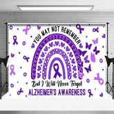 Aperturee - Aperturee Purple Boho Rainbow Alzheimers Awareness Backdrop