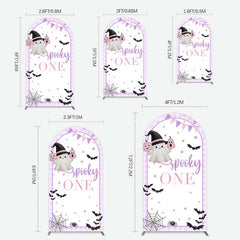 Aperturee Aperturee Purple Boo Spooky One Halloween Birthday Arch Backdrop