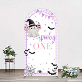 Aperturee Aperturee Purple Boo Spooky One Halloween Birthday Arch Backdrop