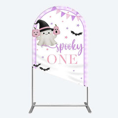 Aperturee Aperturee Purple Boo Spooky One Halloween Birthday Arch Backdrop
