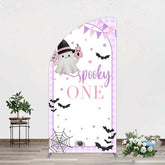 Aperturee Aperturee Purple Boo Spooky One Halloween Birthday Half Moon Arch Backdrop