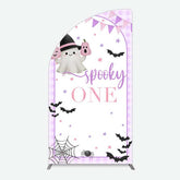 Aperturee Aperturee Purple Boo Spooky One Halloween Birthday Half Moon Arch Backdrop