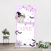 Aperturee Aperturee Purple Boo Spooky One Halloween Birthday Rectangle Backdrop
