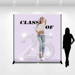 Aperturee - Aperturee Purple Class 2025 Custom Photo Graduation Backdrop