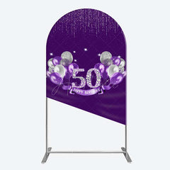 Aperturee Aperturee Purple Diamonds Women Birthday Arch Backdrop