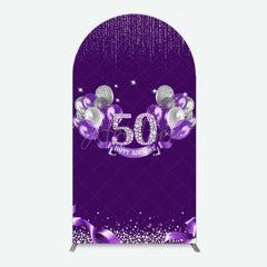 Aperturee Aperturee Purple Diamonds Women Birthday Arch Backdrop