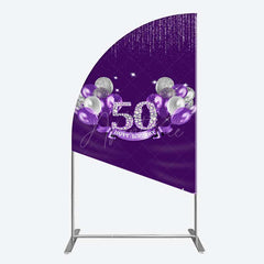 Aperturee Aperturee Purple Diamonds Women Birthday Half Moon Arch Backdrop