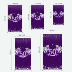 Aperturee Aperturee Purple Diamonds Women Birthday Rectangle Backdrop