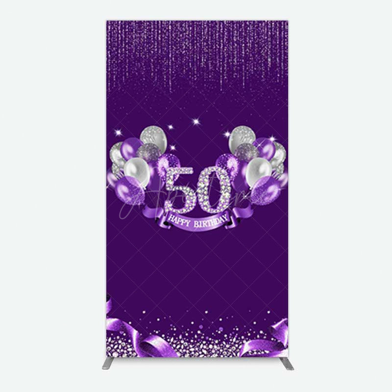 Aperturee Aperturee Purple Diamonds Women Birthday Rectangle Backdrop