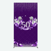 Aperturee Aperturee Purple Diamonds Women Birthday Rectangle Backdrop