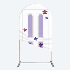 Aperturee Aperturee Purple Floral Decor Door Birthday Arch Backdrop