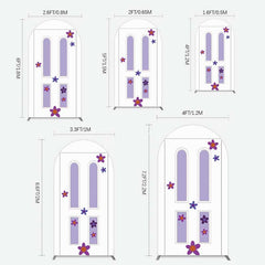 Aperturee Aperturee Purple Floral Decor Door Birthday Arch Backdrop