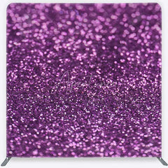 Aperturee - Aperturee Purple Glitter Tension Fabric Backdrop Shimmering Royal Purple Photography Studio Background