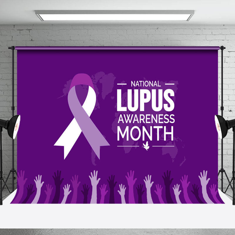 Aperturee - Aperturee Purple Happy National Lupus Awareness Month Backdrop
