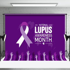 Aperturee - Aperturee Purple Happy National Lupus Awareness Month Backdrop