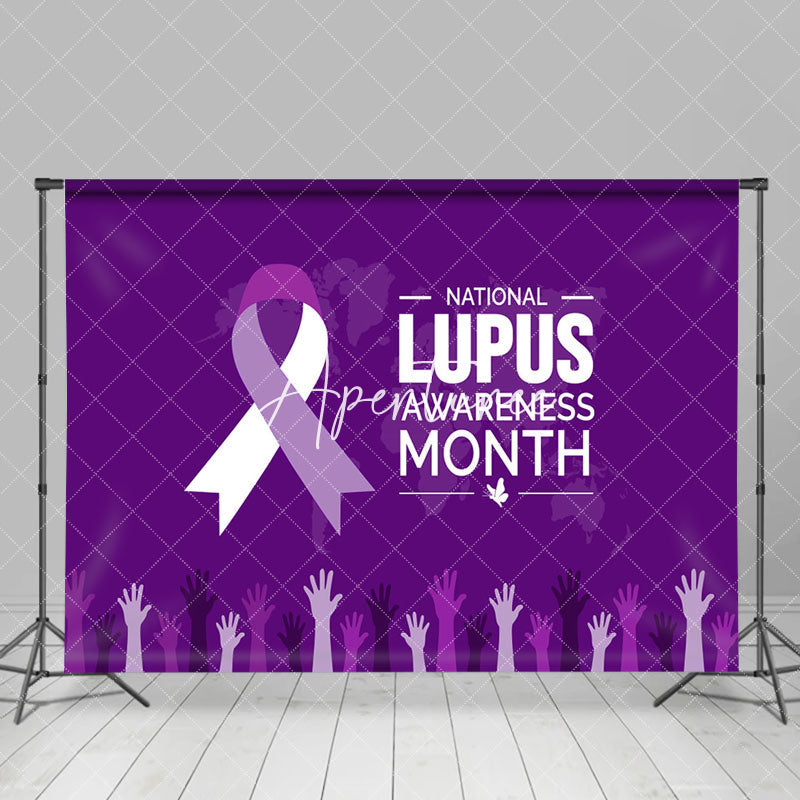 Aperturee - Aperturee Purple Happy National Lupus Awareness Month Backdrop