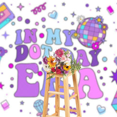 Aperturee - Aperturee Purple Musical Groovy In My Dot Day Era Backdrop