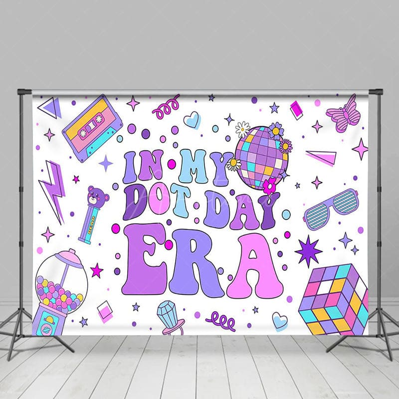 Aperturee - Aperturee Purple Musical Groovy In My Dot Day Era Backdrop