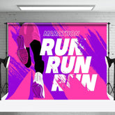 Aperturee - Aperturee Purple Pink Running Athlete Marathon Sport Backdrop