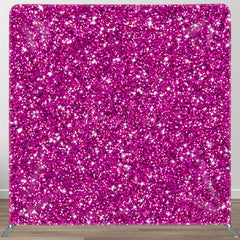 Aperturee - Aperturee Purpple Glitter Fabric Backdrop Cover For Birthday