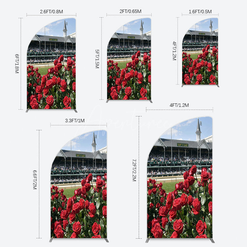 Aperturee - Aperturee Racecourse Red Roses Kentucky Derby Half Moon Arch Backdrop