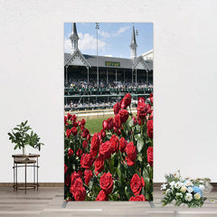 Aperturee - Aperturee Racecourse Red Roses Kentucky Derby Rectangle Backdrop