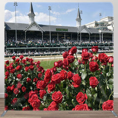 Aperturee - Aperturee Racecourse Rose Kentucky Derby Pillow Case Backdrop
