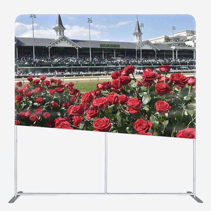 Aperturee - Aperturee Racecourse Rose Kentucky Derby Pillow Case Backdrop