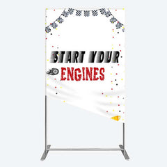 Aperturee Aperturee Racing Start Engines Boy Birthday Rectangle Backdrop