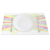 Aperturee - Aperturee Radiant Rainbow Glow Party Decor Set of 4 Placemats