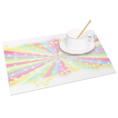 Aperturee - Aperturee Radiant Rainbow Glow Party Decor Set of 4 Placemats