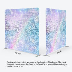 Aperturee - Aperturee Rainbow Colorful Pixel Double-Sided Square Backdrop