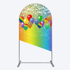 Aperturee - Aperturee Rainbow Glitter Balloons LGBT Party Arch Backdrop