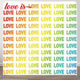 Aperturee - Aperturee Rainbow Gradient Love Is Love Pillow Cover Backdrop