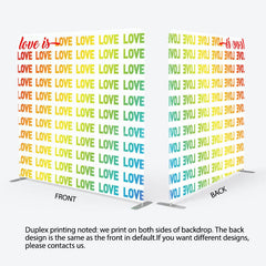 Aperturee - Aperturee Rainbow Gradient Love Is Love Pillow Cover Backdrop