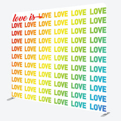 Aperturee - Aperturee Rainbow Gradient Love Is Love Pillow Cover Backdrop