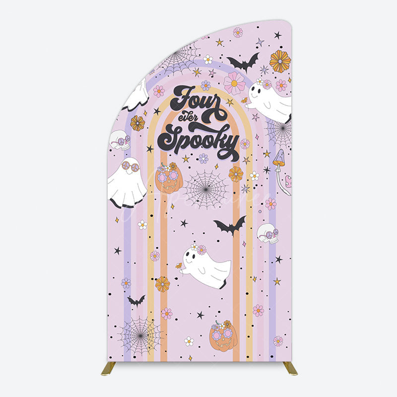 Aperturee - Aperturee Rainbow Half Moon Arch Halloween Four Ever Spooky Half Moon Arch Backdrop