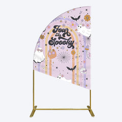Aperturee - Aperturee Rainbow Half Moon Arch Halloween Four Ever Spooky Half Moon Arch Backdrop