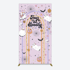 Aperturee - Aperturee Rainbow Rectangle Halloween Four Ever Spooky Rectangle Backdrop