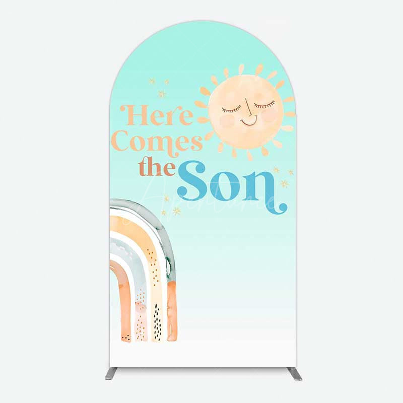 Aperturee Aperturee Rainbow Here Comes The Sun Baby Shower Arch Backdrop